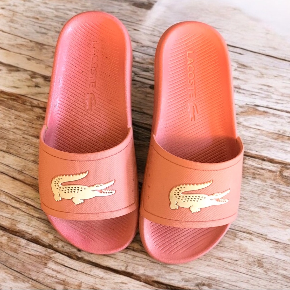 Lacoste Coral Slides with Iconic Logo
